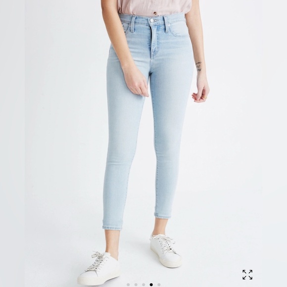 Madewell Light Blue Skinny Jeans High-Waisted - Picture 3 of 14